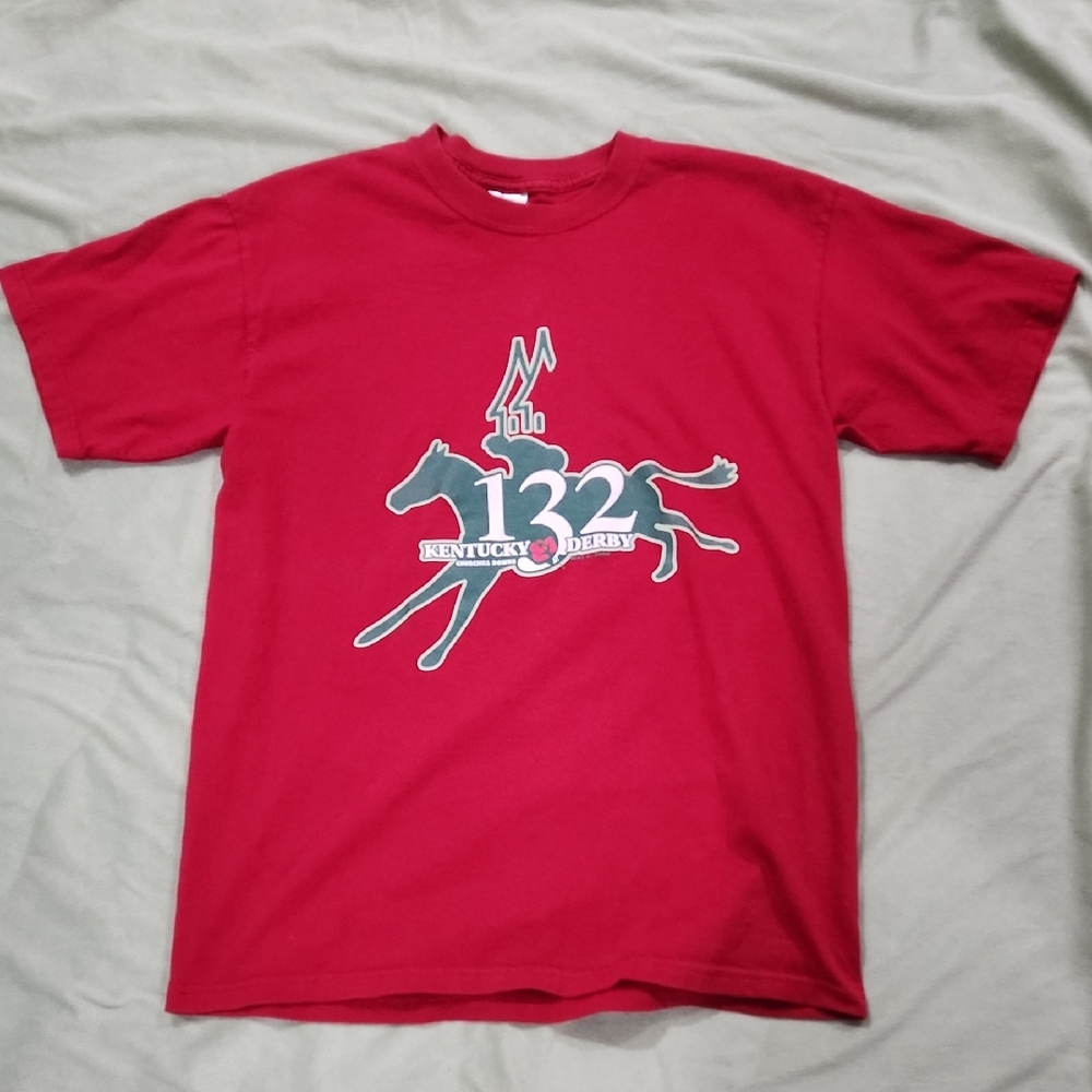 Gildan Men's Red Ultra Cotton Kentucky Derby (2006) T-Shirt